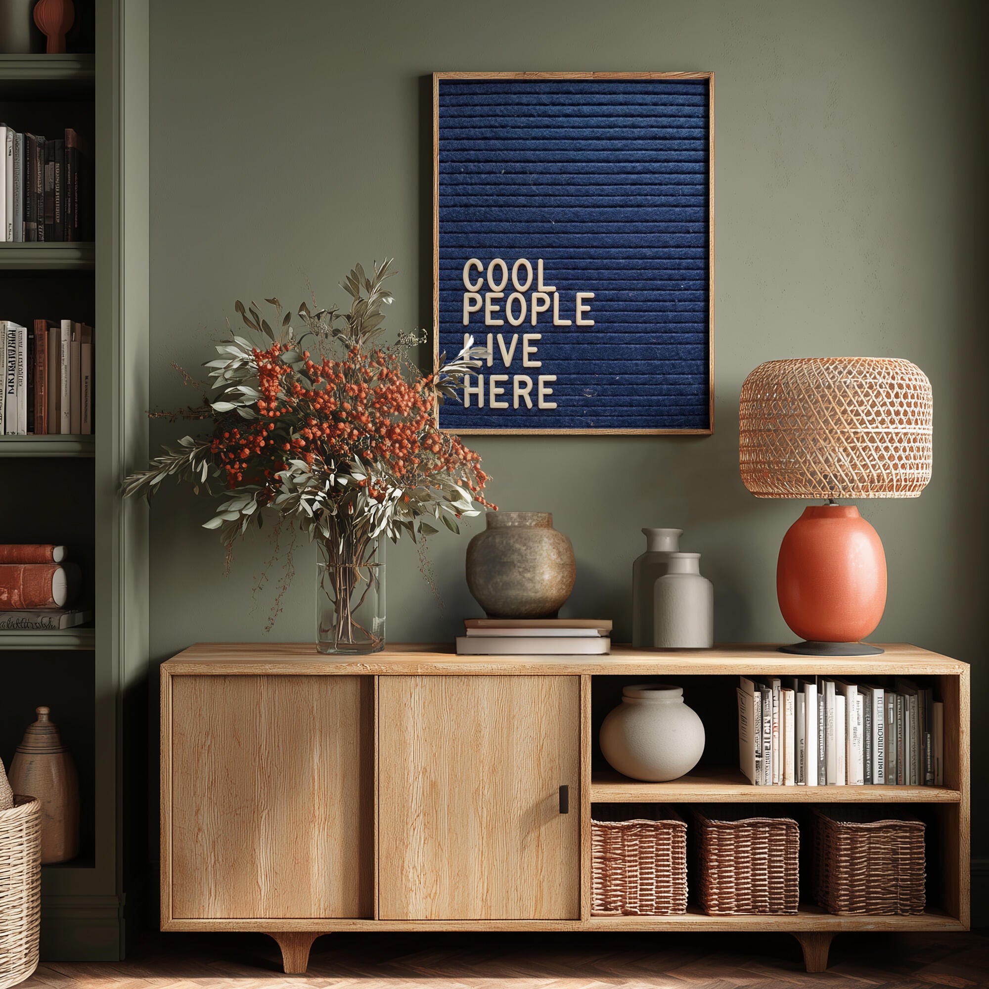 Cool People Live Here Letter Board