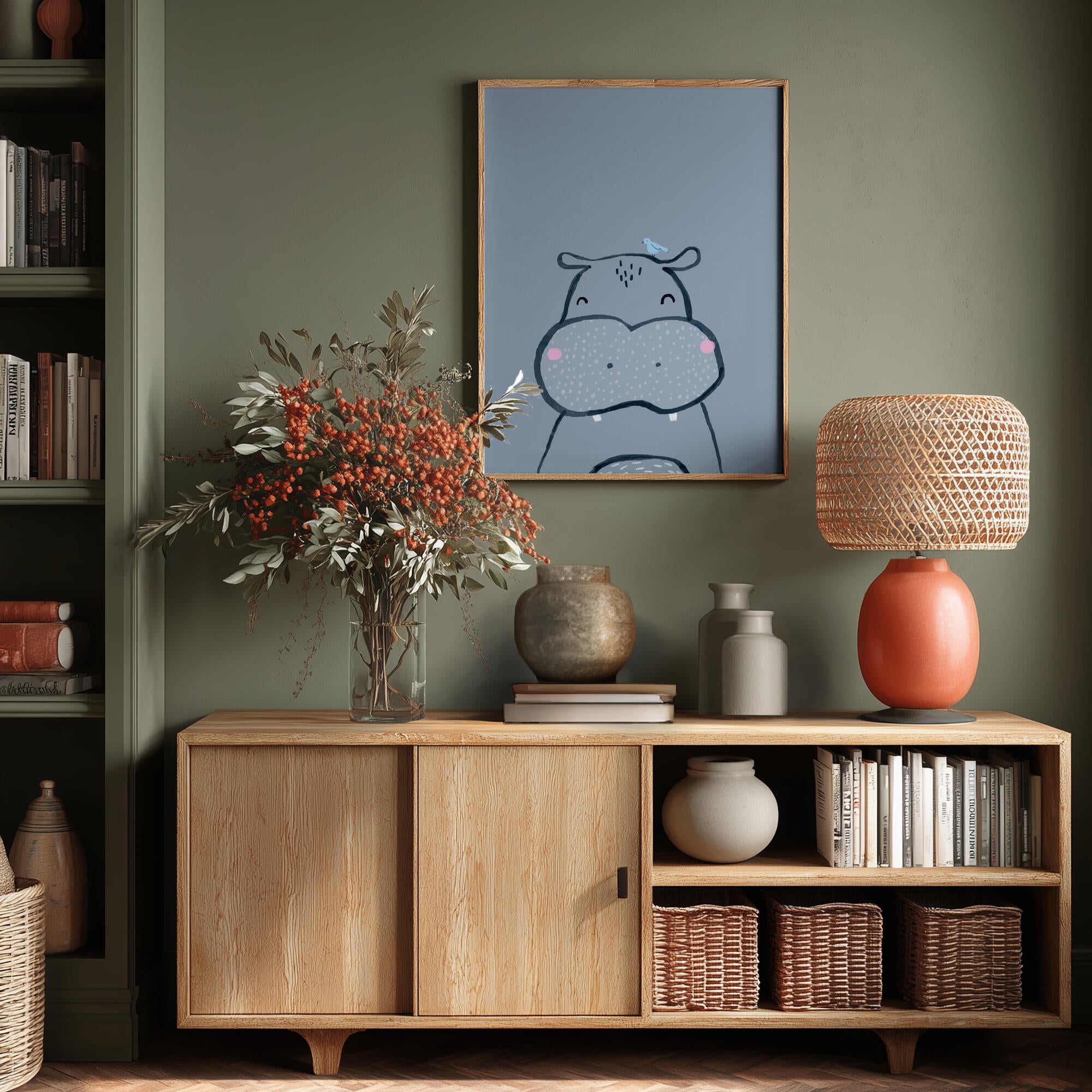 Sweet Hippo and Bird