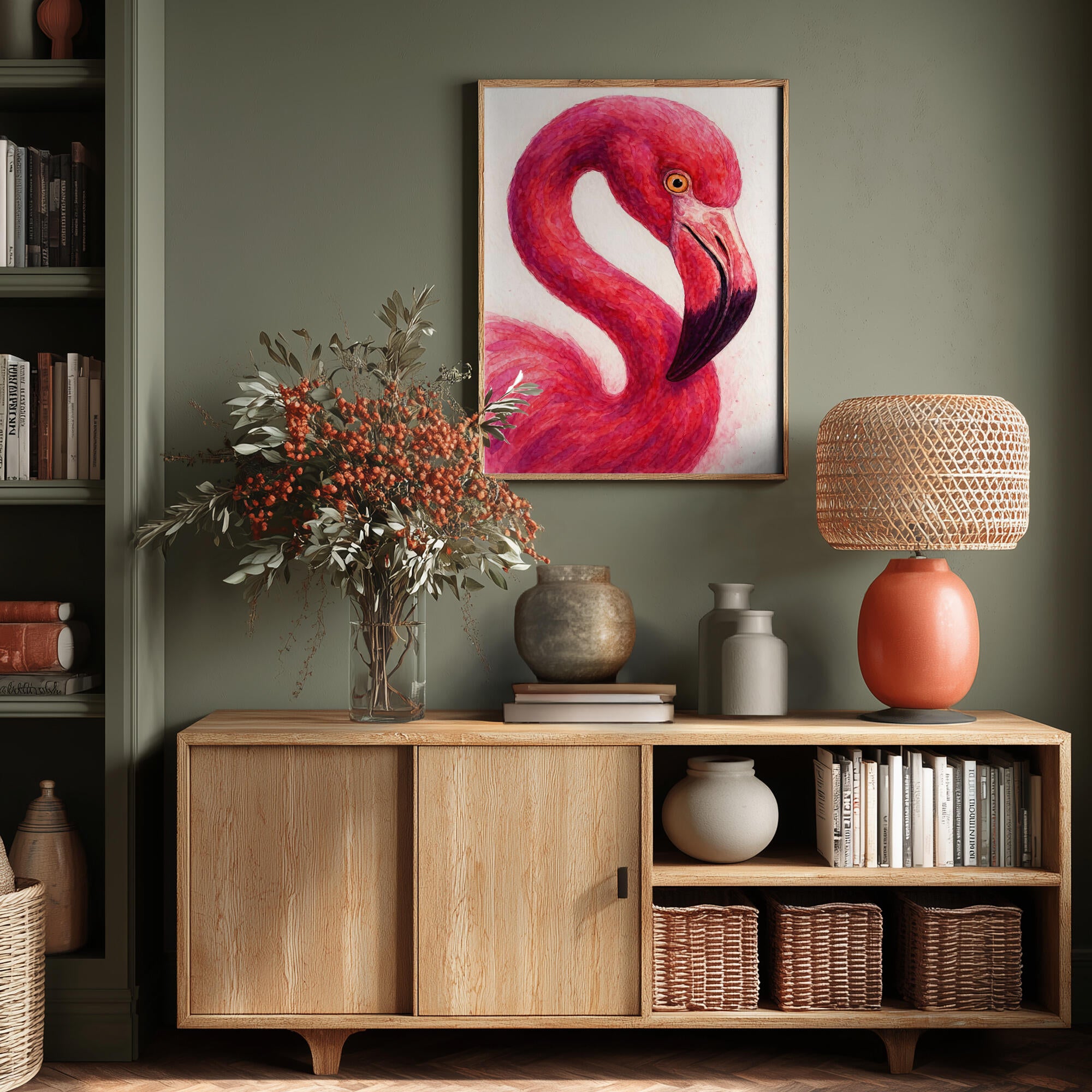 Elegant Pink Flamingo