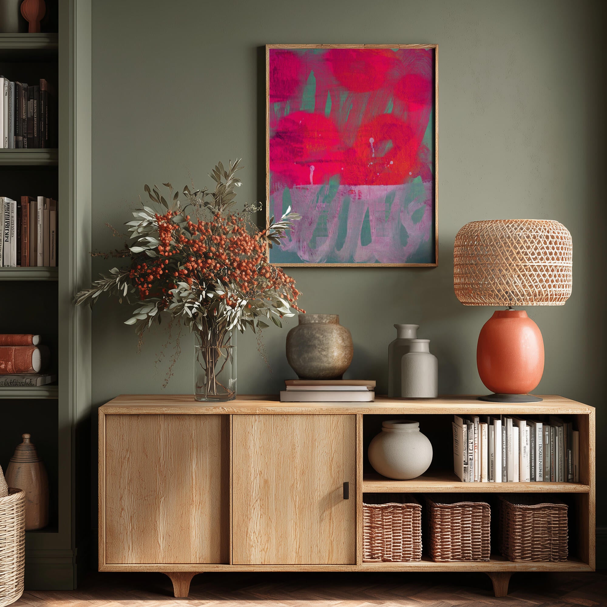 Vibrant Pink Abstract