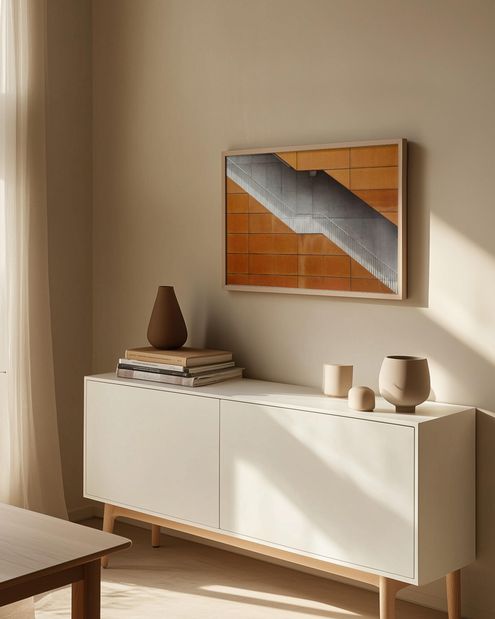 Orange Diagonal Staircase