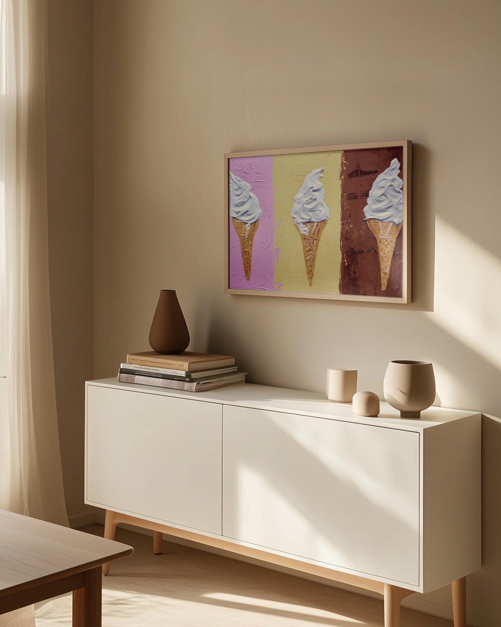 Ice Creams On Neapolitan
