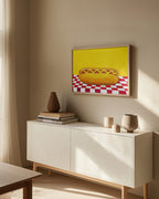 Hot Dog With Mustard Red Check Yellow