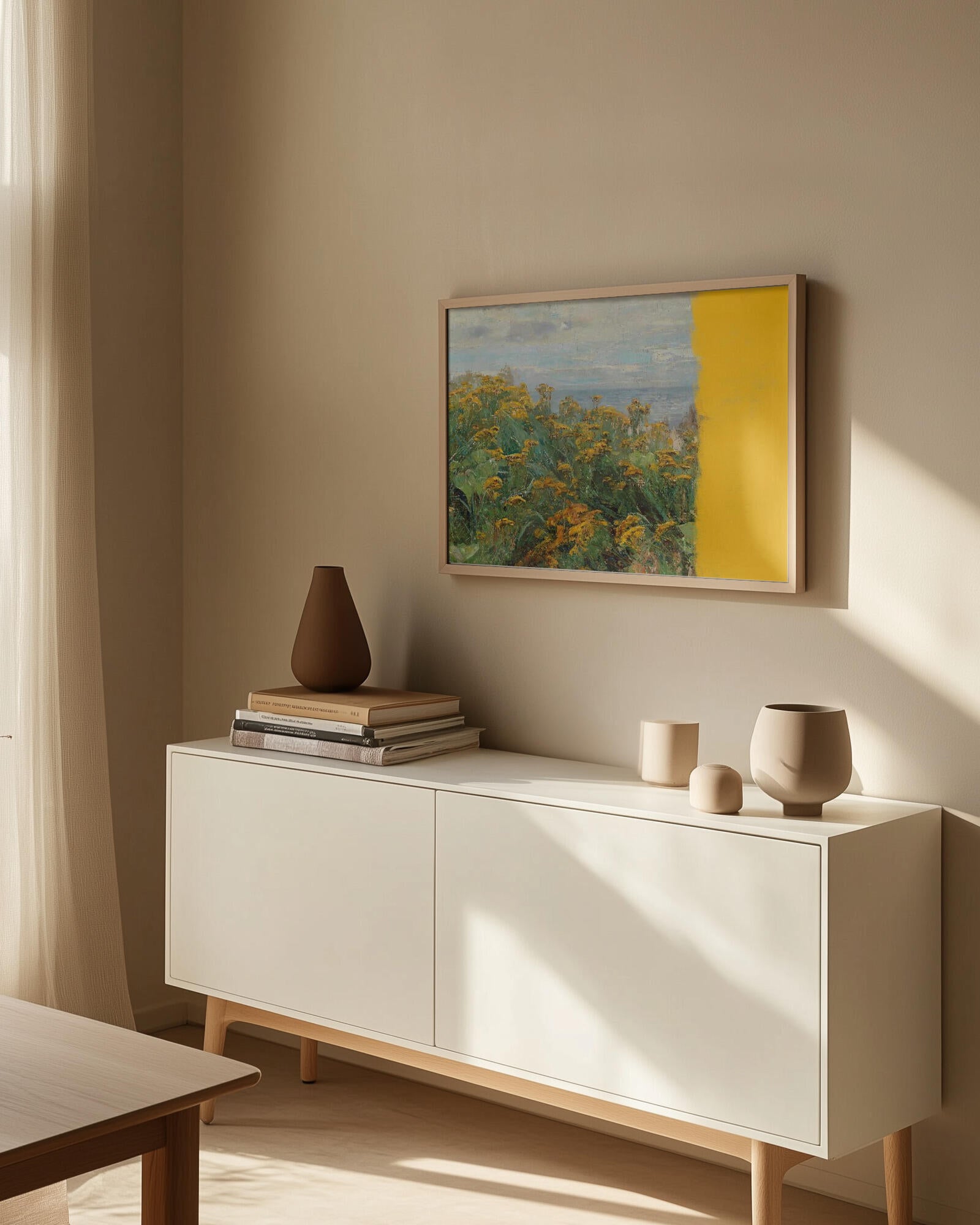 yellow modern landscape collage