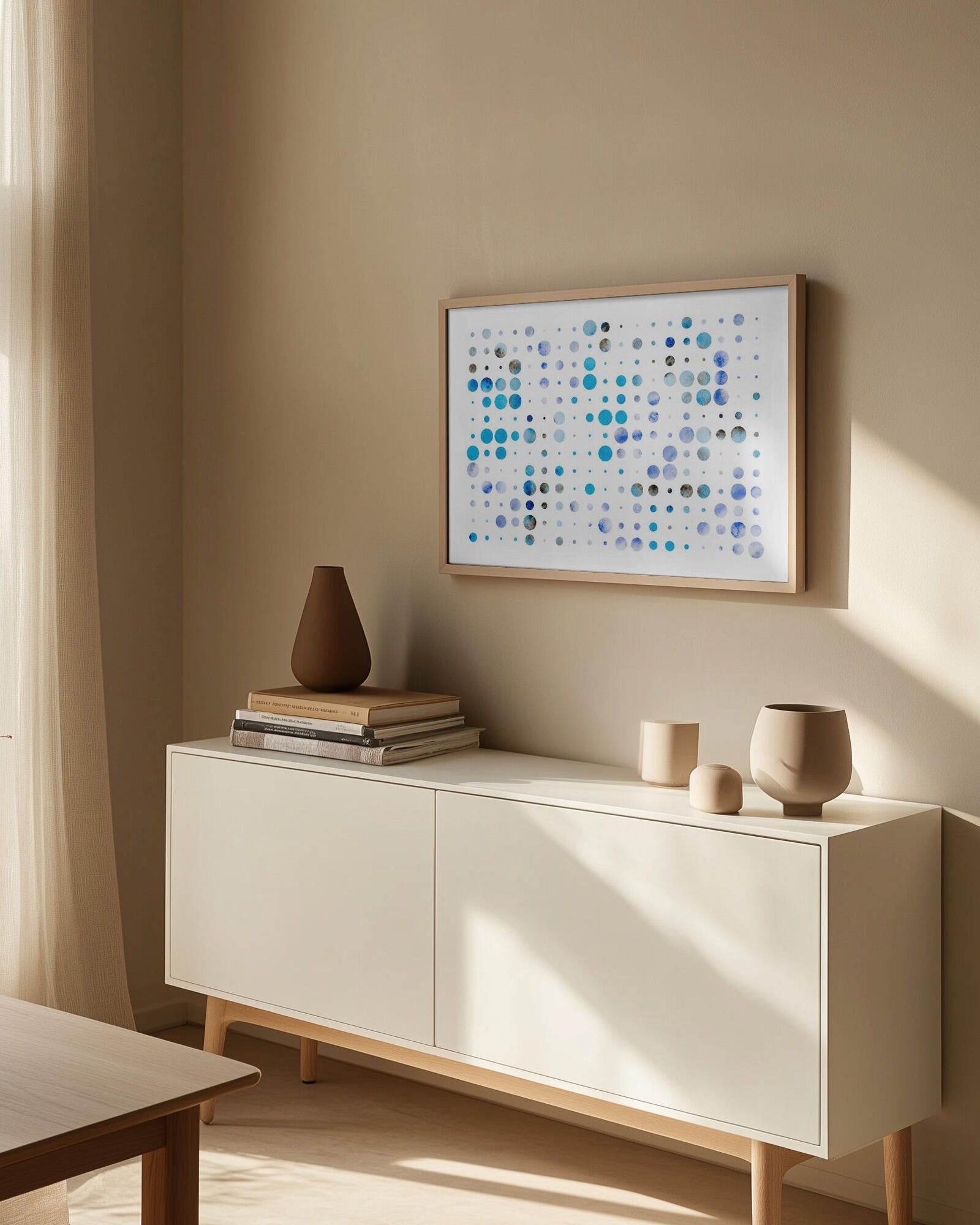 Blue Watercolor Dots