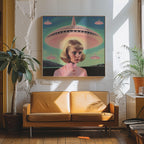 UFO Barbie Collage Art