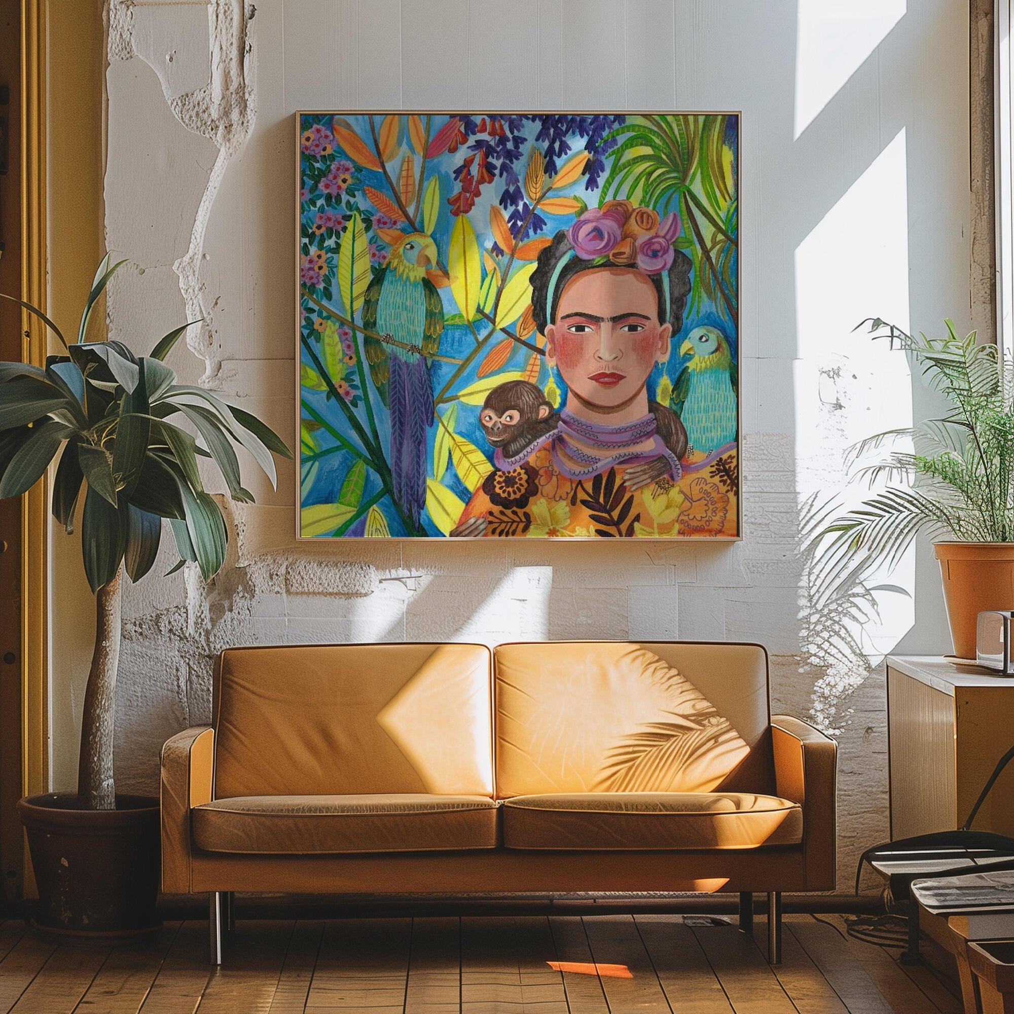 Frida and her parrots