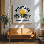 Montana Buffalo Art: Love The Wild