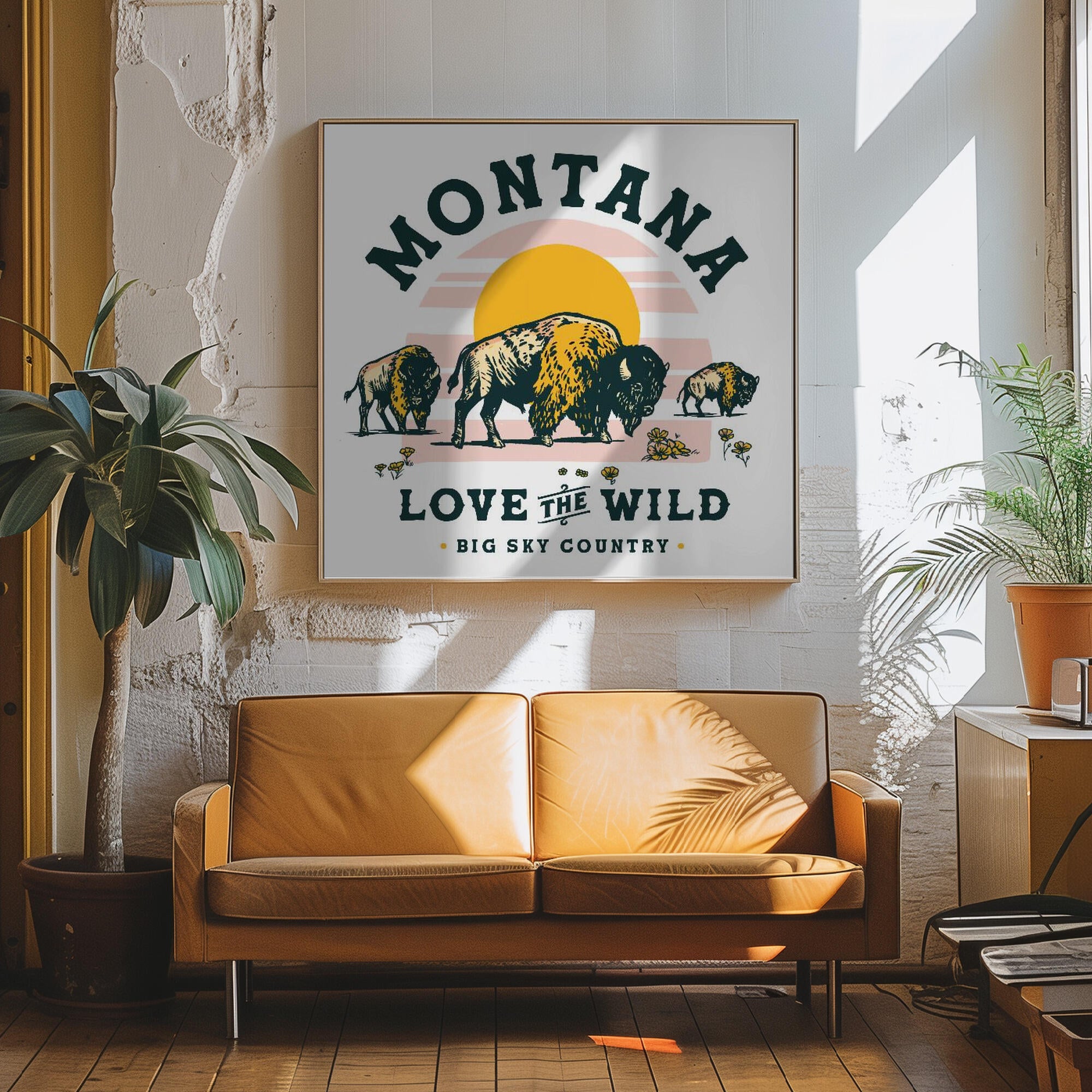Montana Buffalo Art: Love The Wild