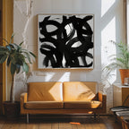 Black Ink Curls Print