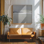Serene Horizon with Soft Gray and White Tones