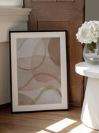 Blush and Brown Abstract