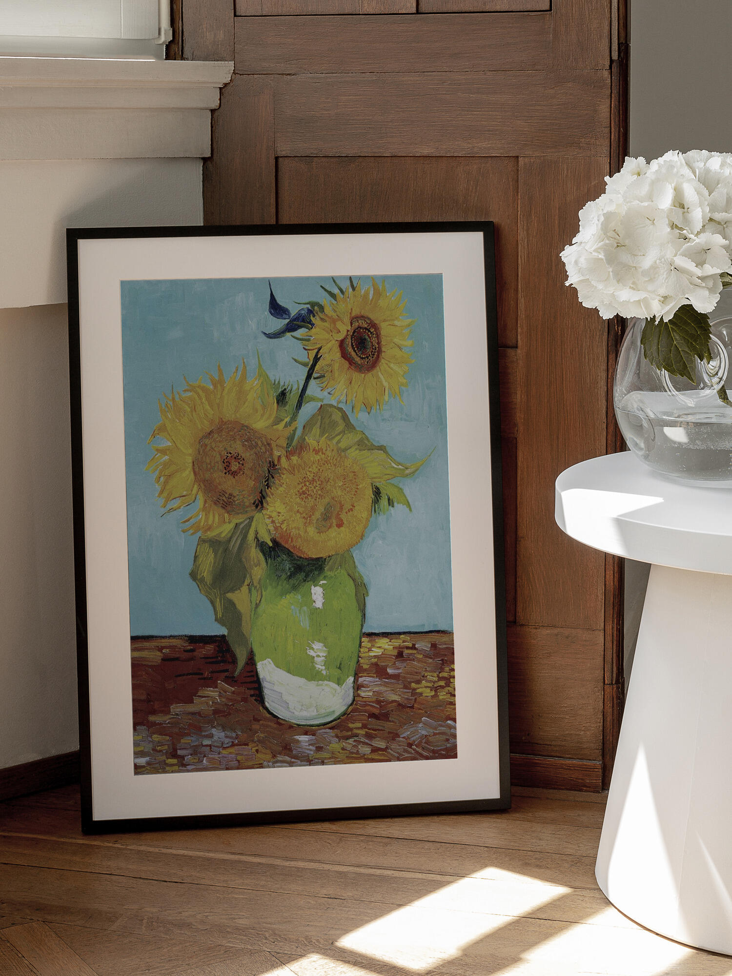 Vase With Three Sunflowers