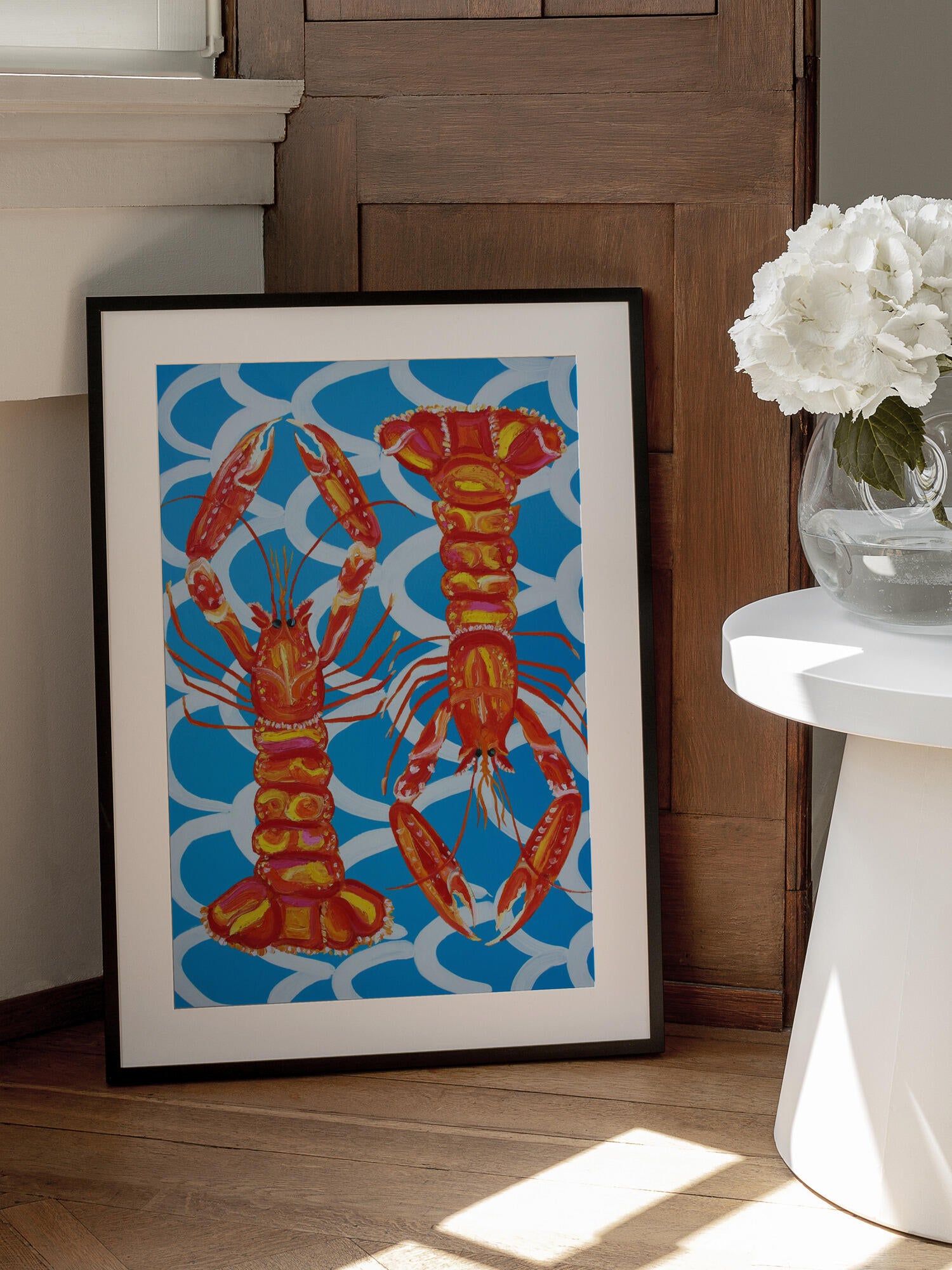 Langoustines On Blue