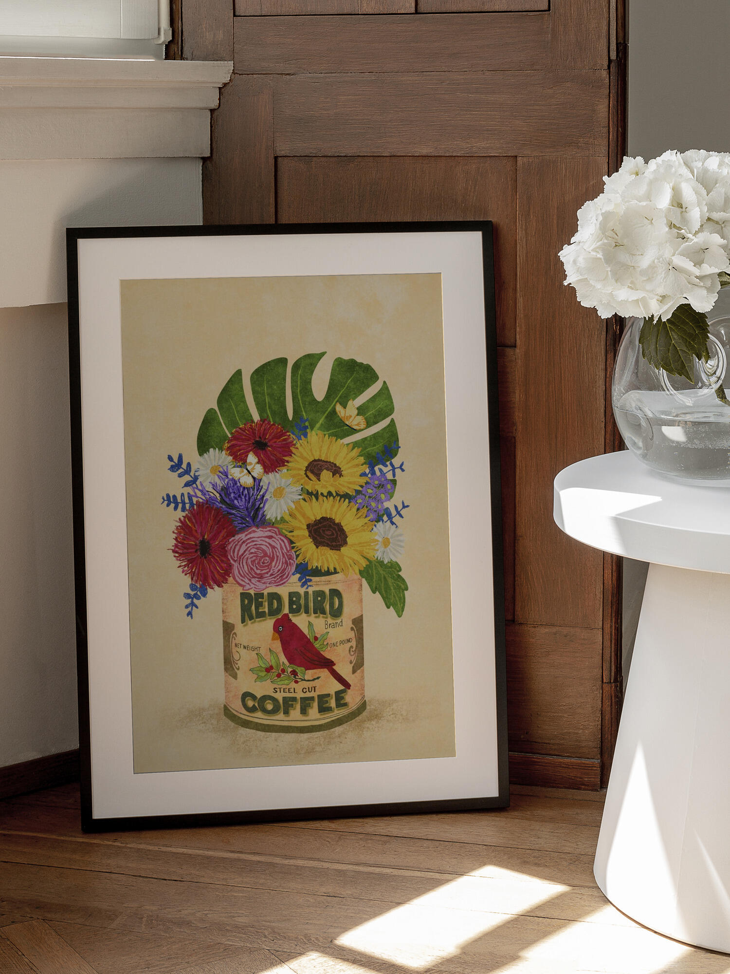 Flowers In a Vintage Coffee Can