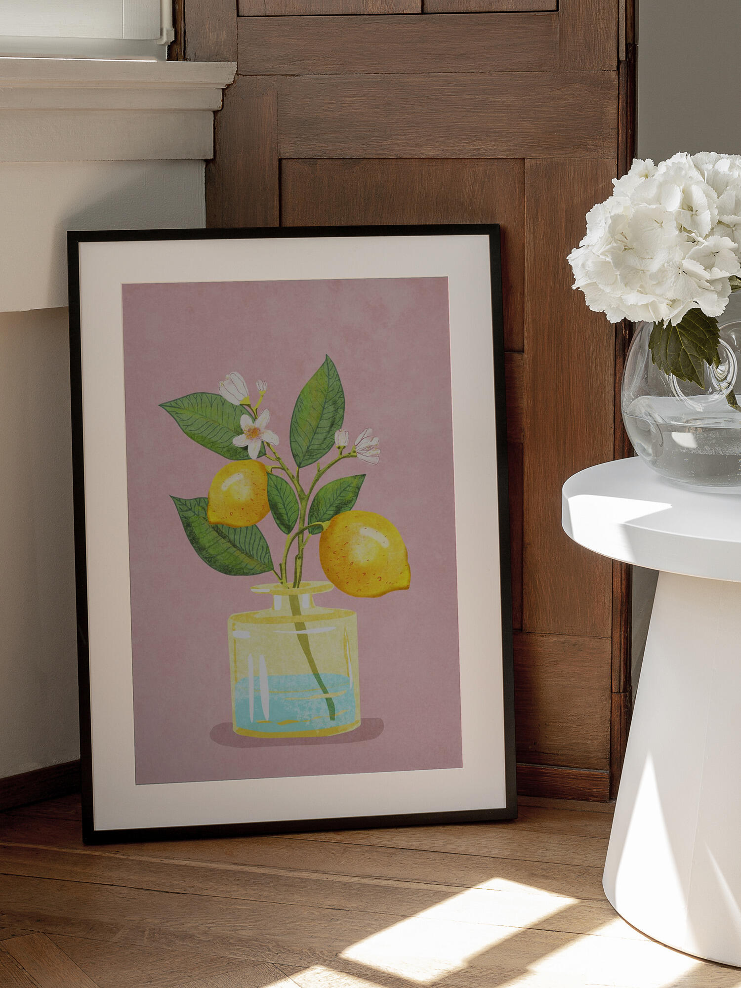 Lemon Bunch In Vase