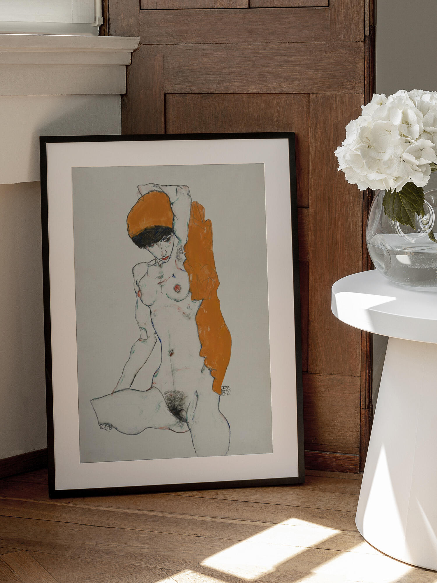 Standing Nude With Orange Drapery 1914