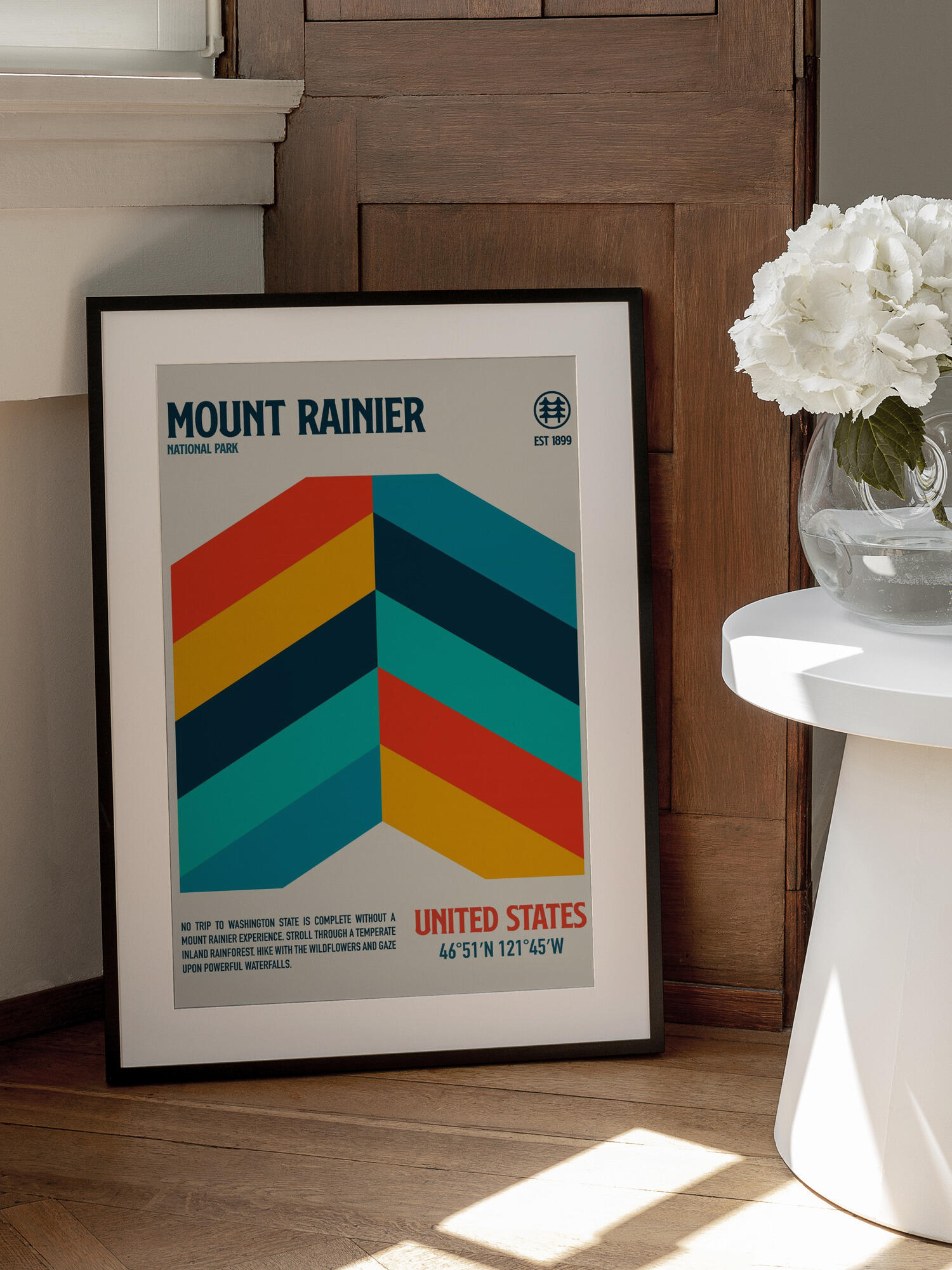 Mount Rainier National Park Travel Poster