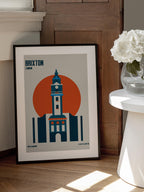 Brixton Tower Retro Travel Print