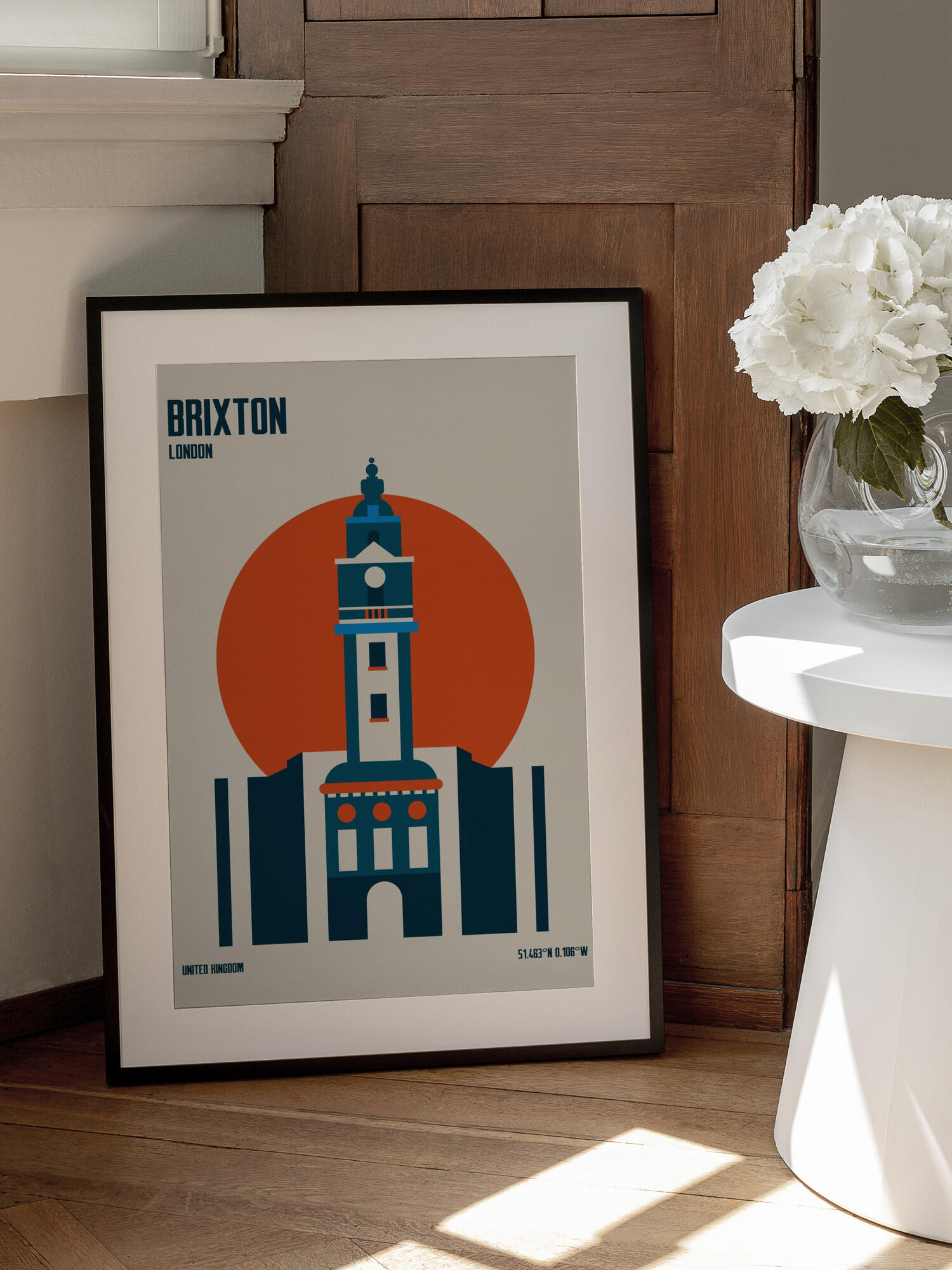 Brixton Tower Retro Travel Print