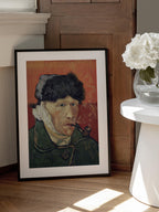 Vincent Van Gogh's Self Portrait With Bandaged Ear and Pipe (1889)