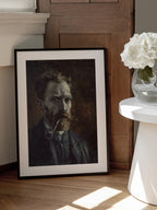 Vincent Van Gogh's Self Portrait With Pipe (1886)