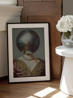 DiscoHead Queen / Altered Collage Art