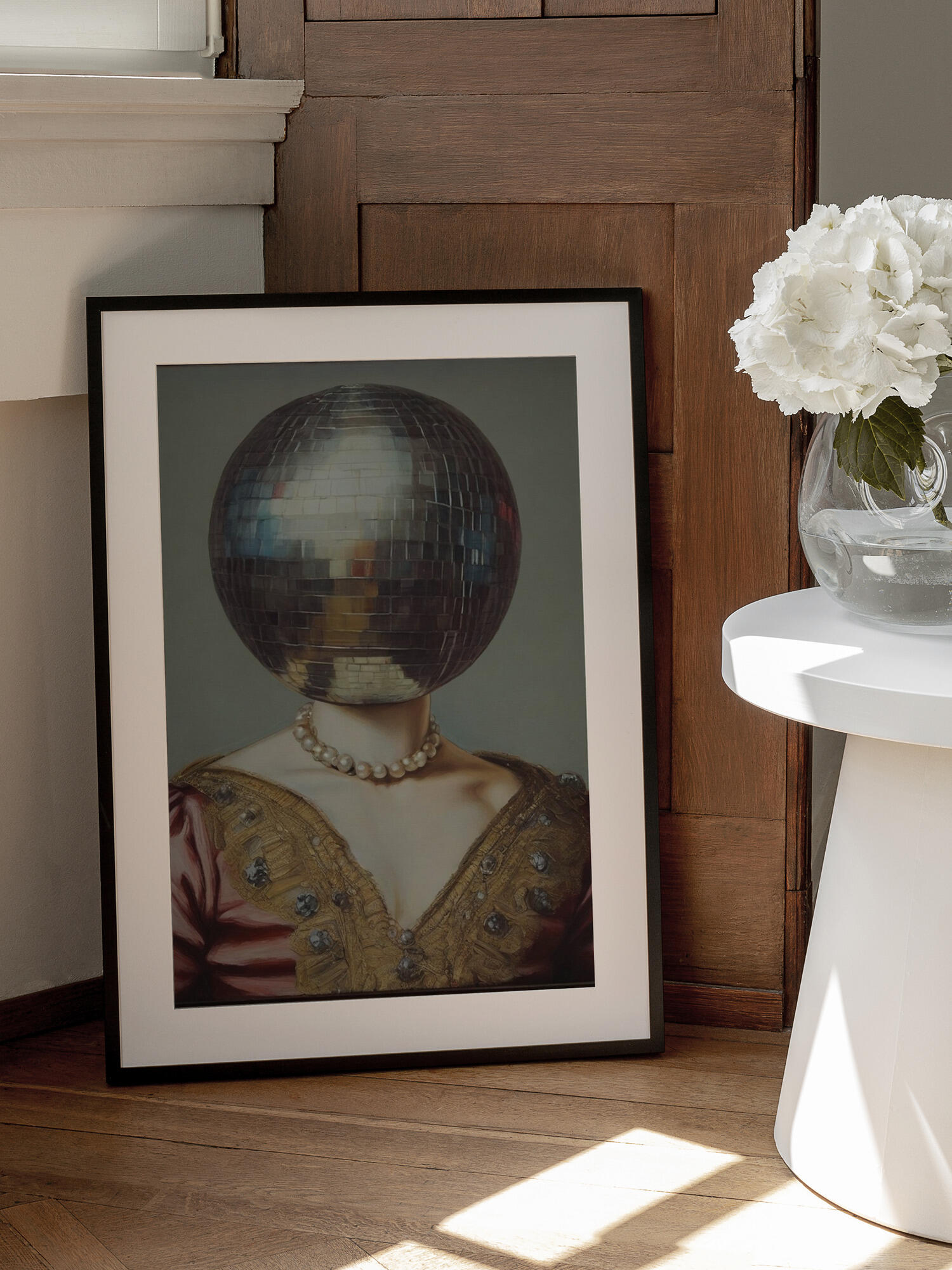 DiscoHead Queen / Altered Collage Art