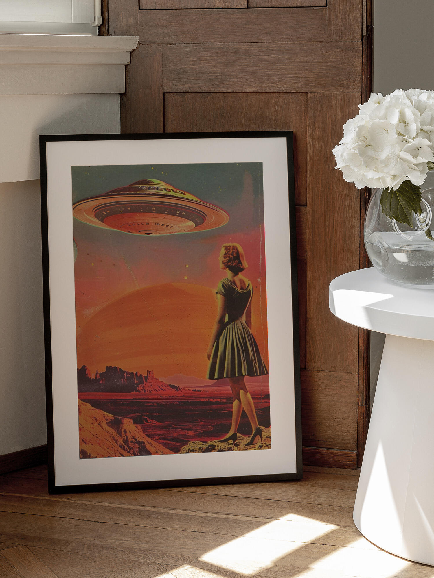 Retro-futuristic Scene With A Woman