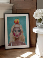 Woman With Peach