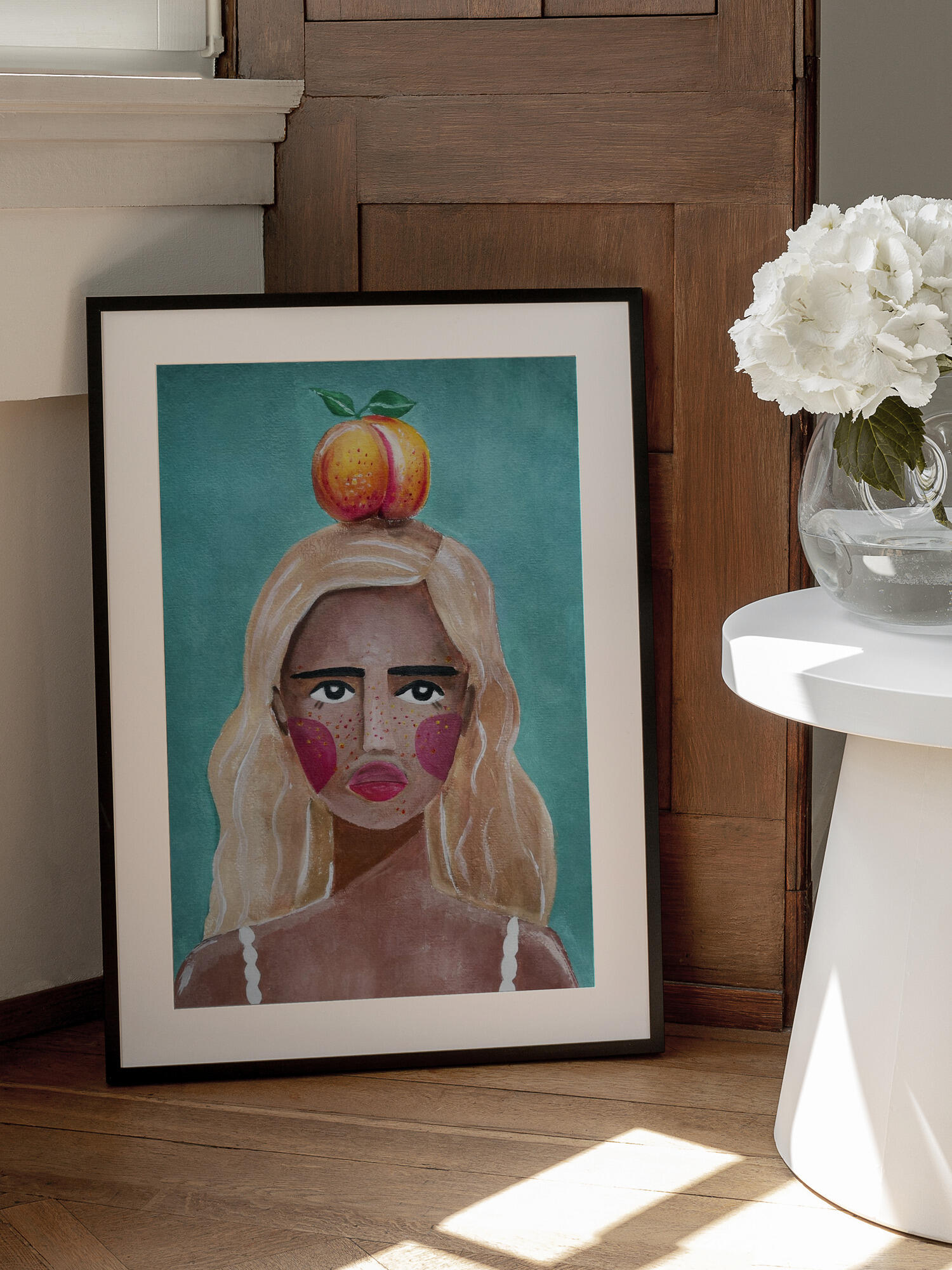 Woman With Peach