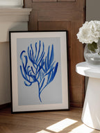 Blue Aquatic Plant Poster 4