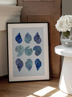 Blue Sea Shells Poster
