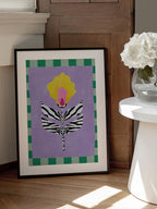 Flower with Zebra Patterned Leaves