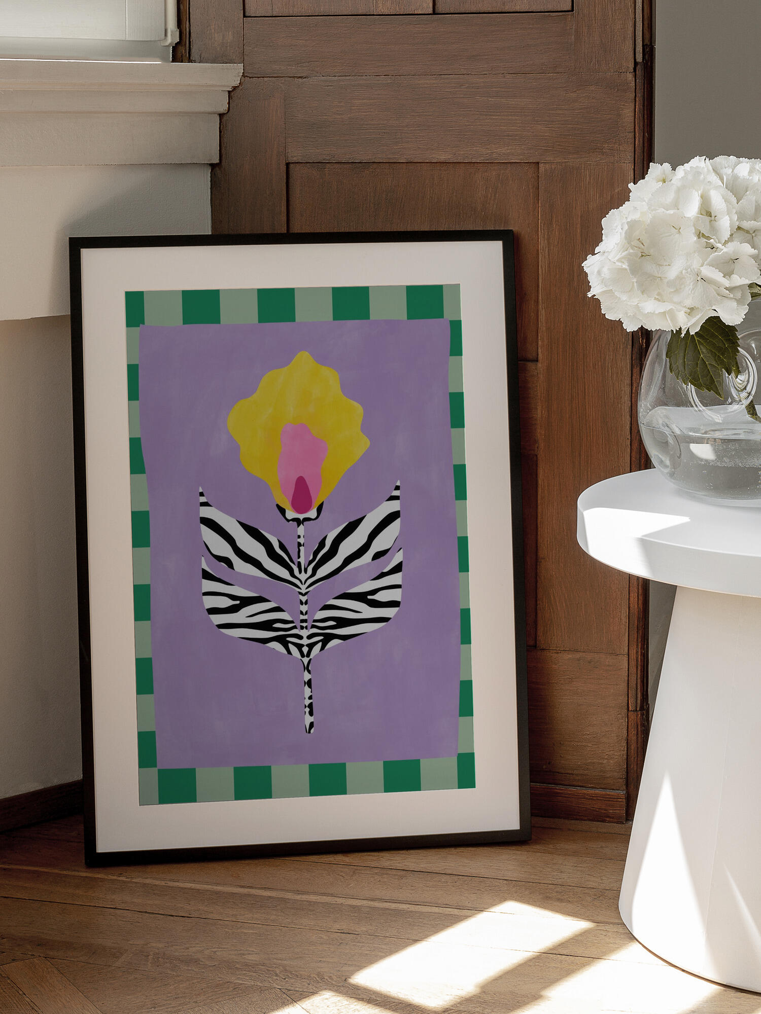 Flower with Zebra Patterned Leaves