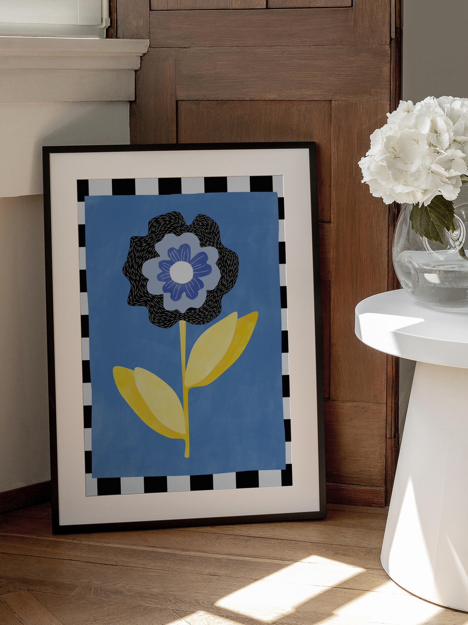 Flower with a Blue and Black Petal