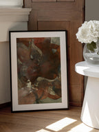 Organic Shapes in Earthy Tones of Brown and Green