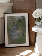 Girl With Dog By Claude Monet