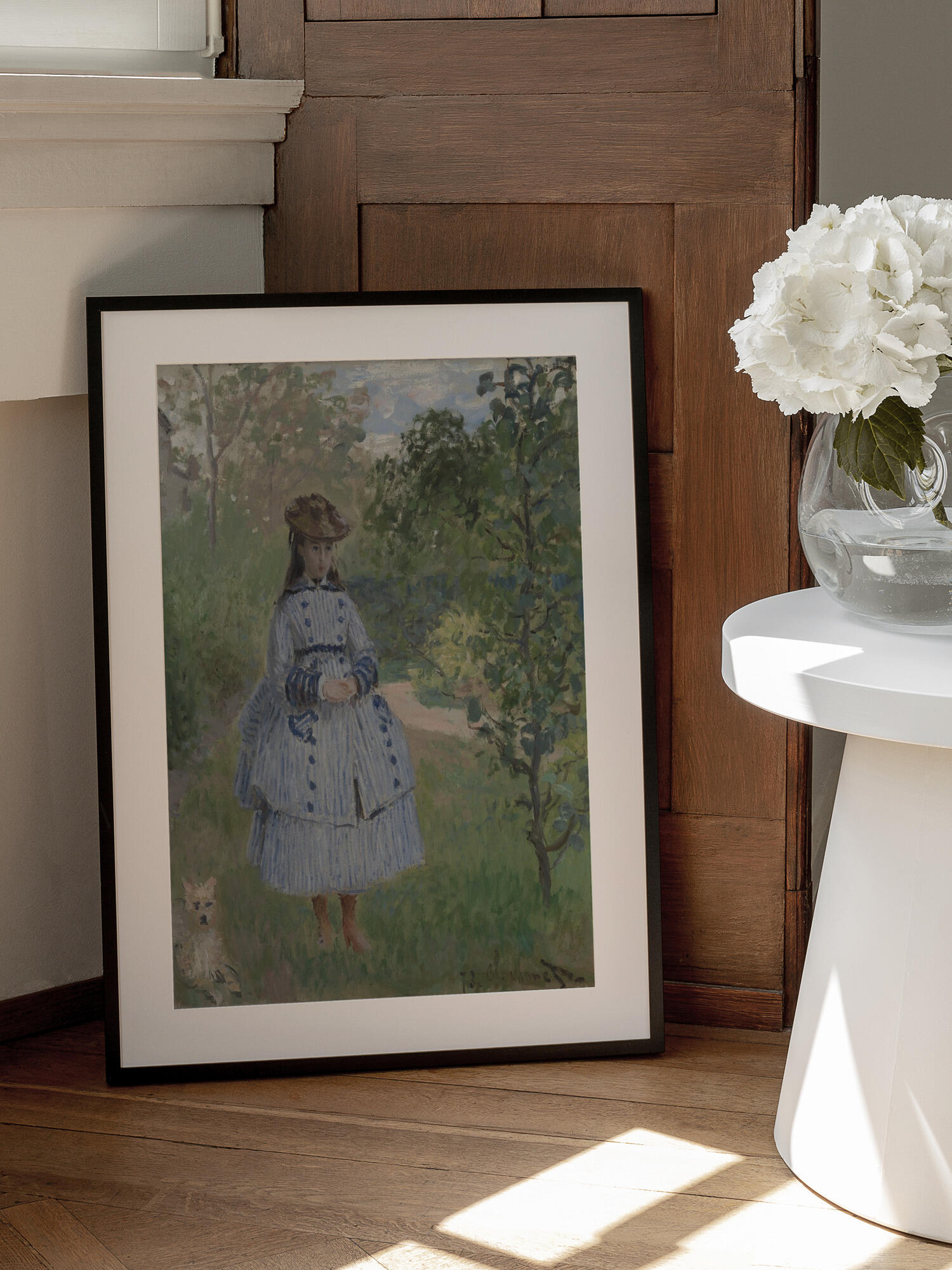 Girl With Dog By Claude Monet