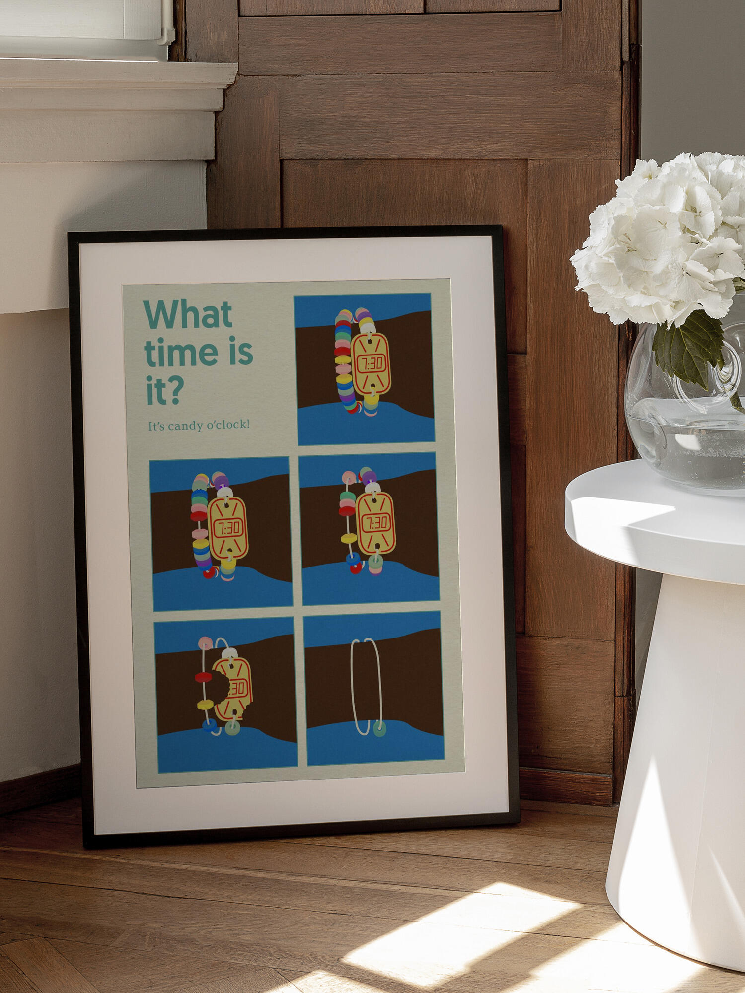 Poster Candy Clock