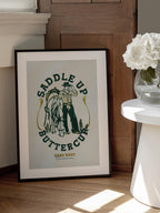 Saddle Up Buttercup Cowboy &amp; Horse Art Print