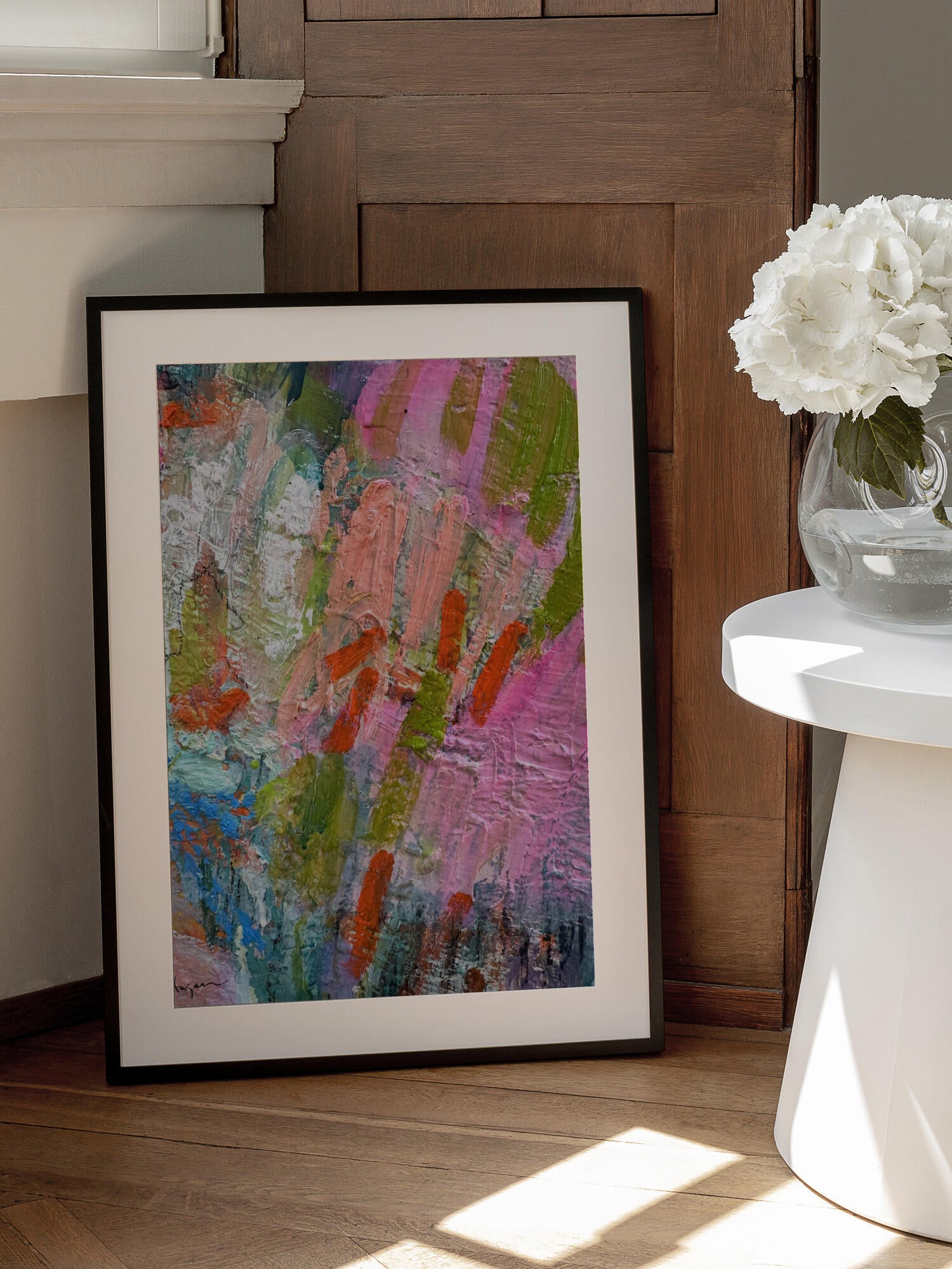 Whispering Pink Brushstrokes