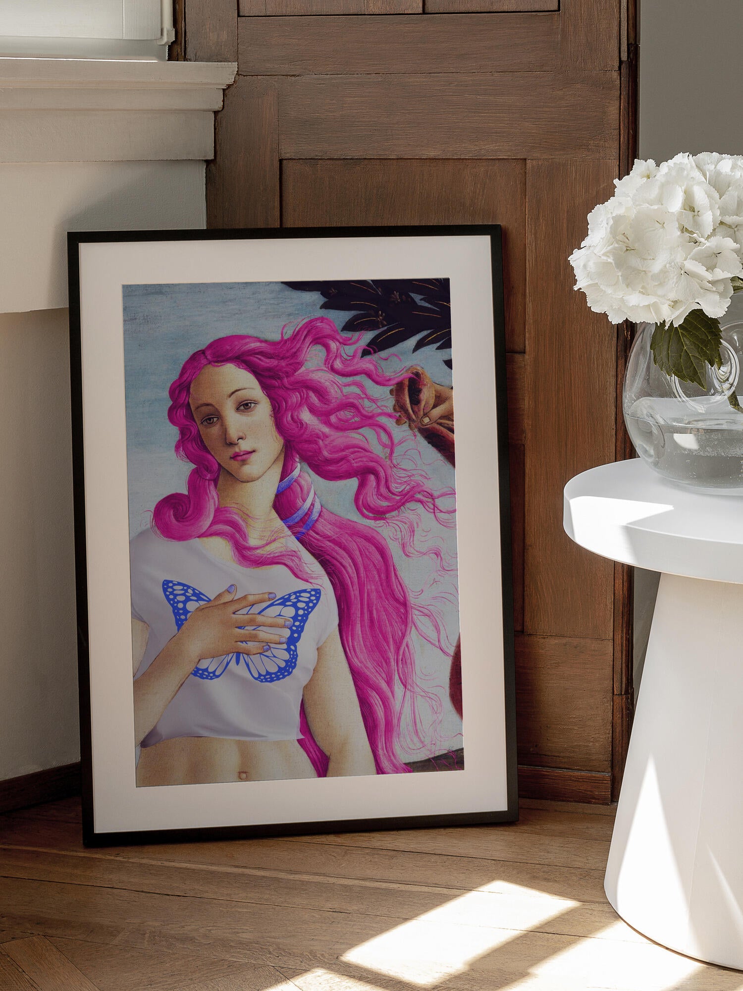 A Figure with Vibrant Pink Hair