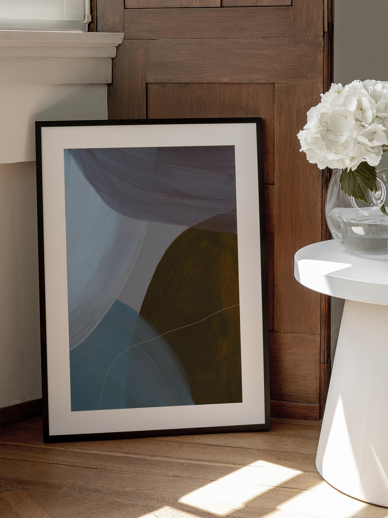 Overlapping Curves In Muted Tones
