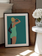 Vintage swimmer poster