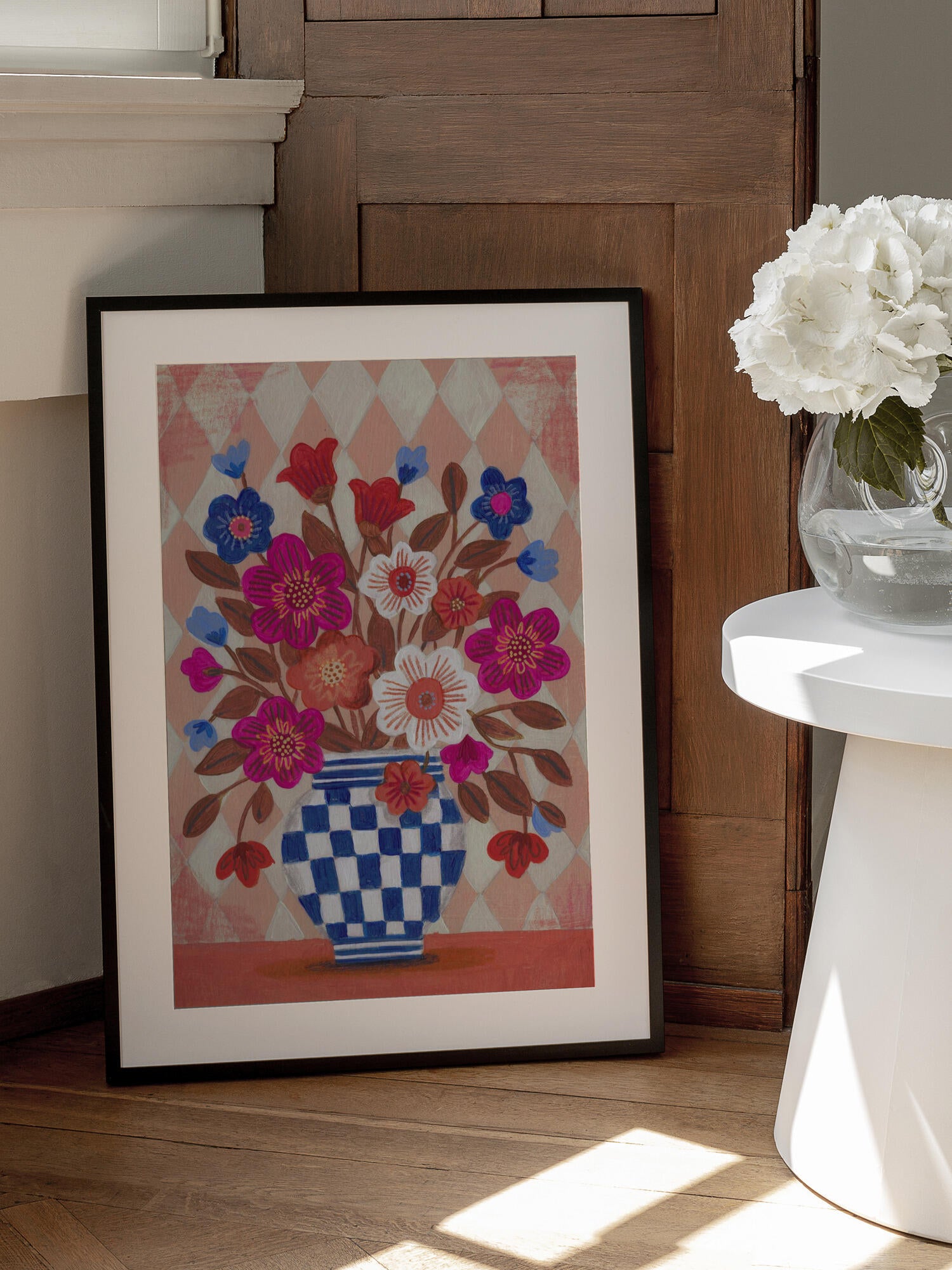 Vase Flowers Brights &amp; Blues