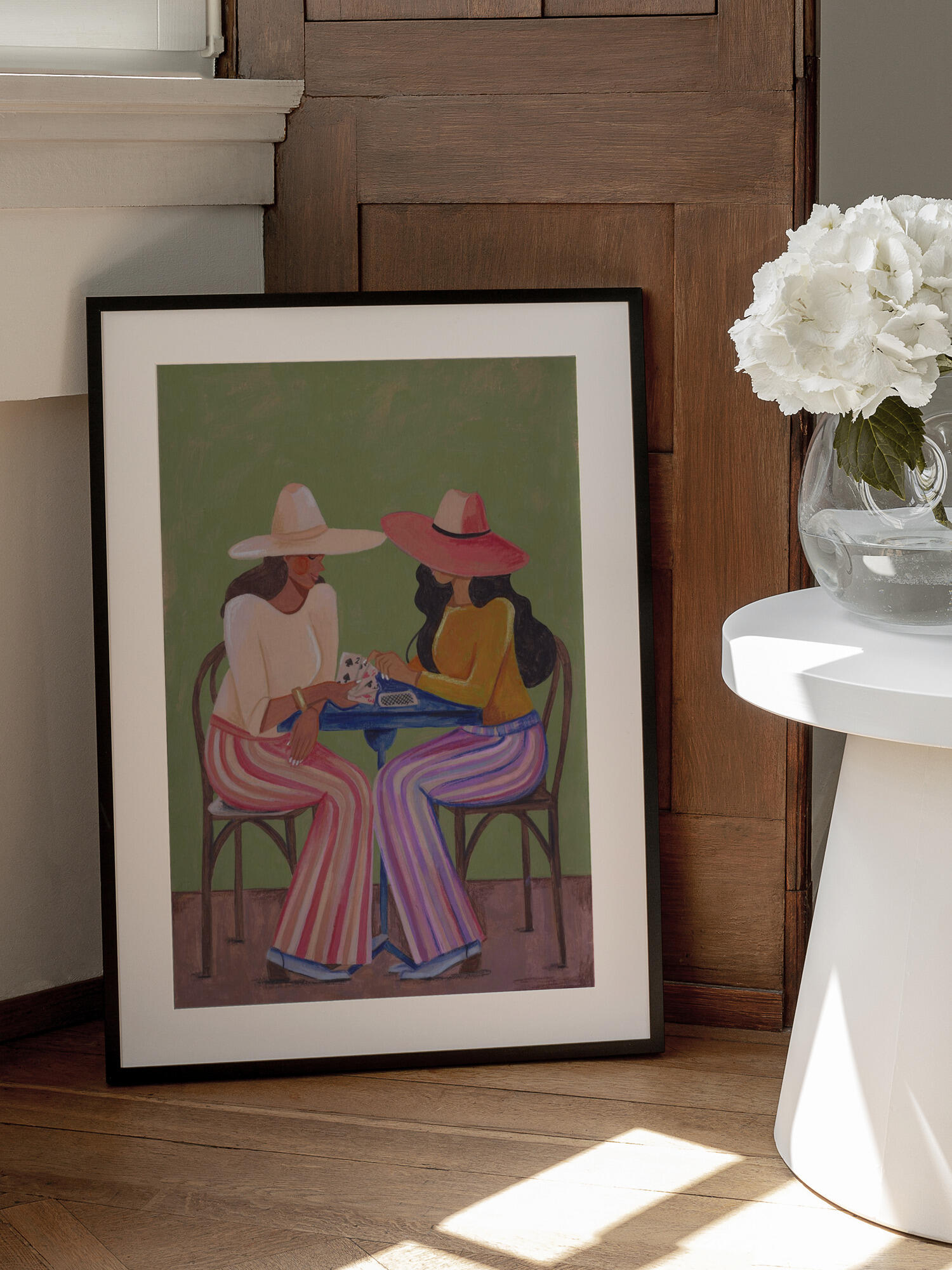 Cowgirls playing cards