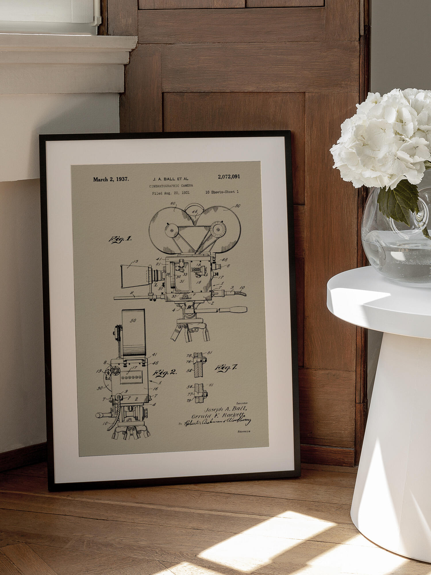 Cinematographic Camera Patent 1937