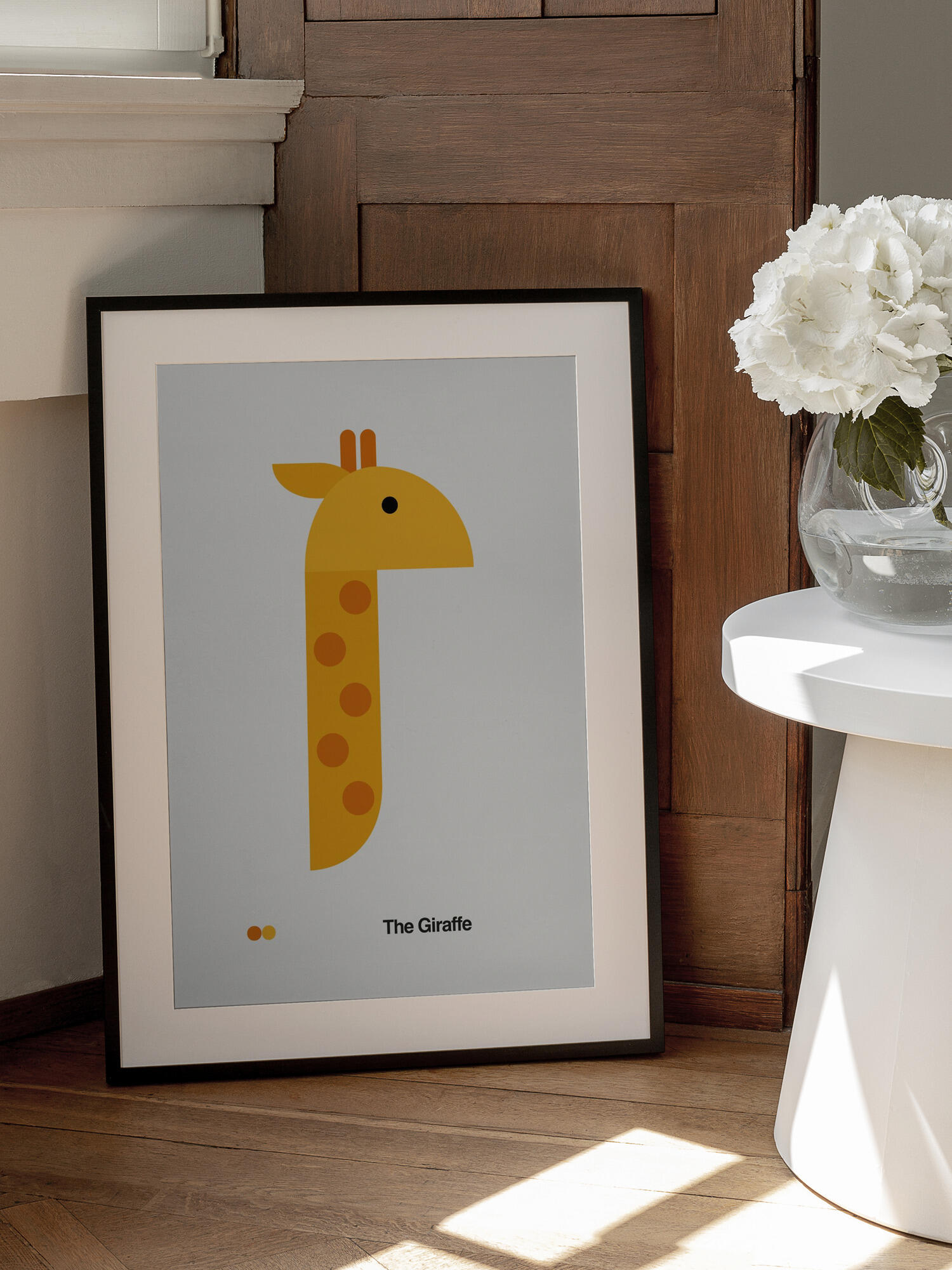 Giraffe Nursery Poster: Bauhaus Style Kids Room Decor