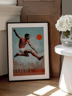 Leaping Soccer Player